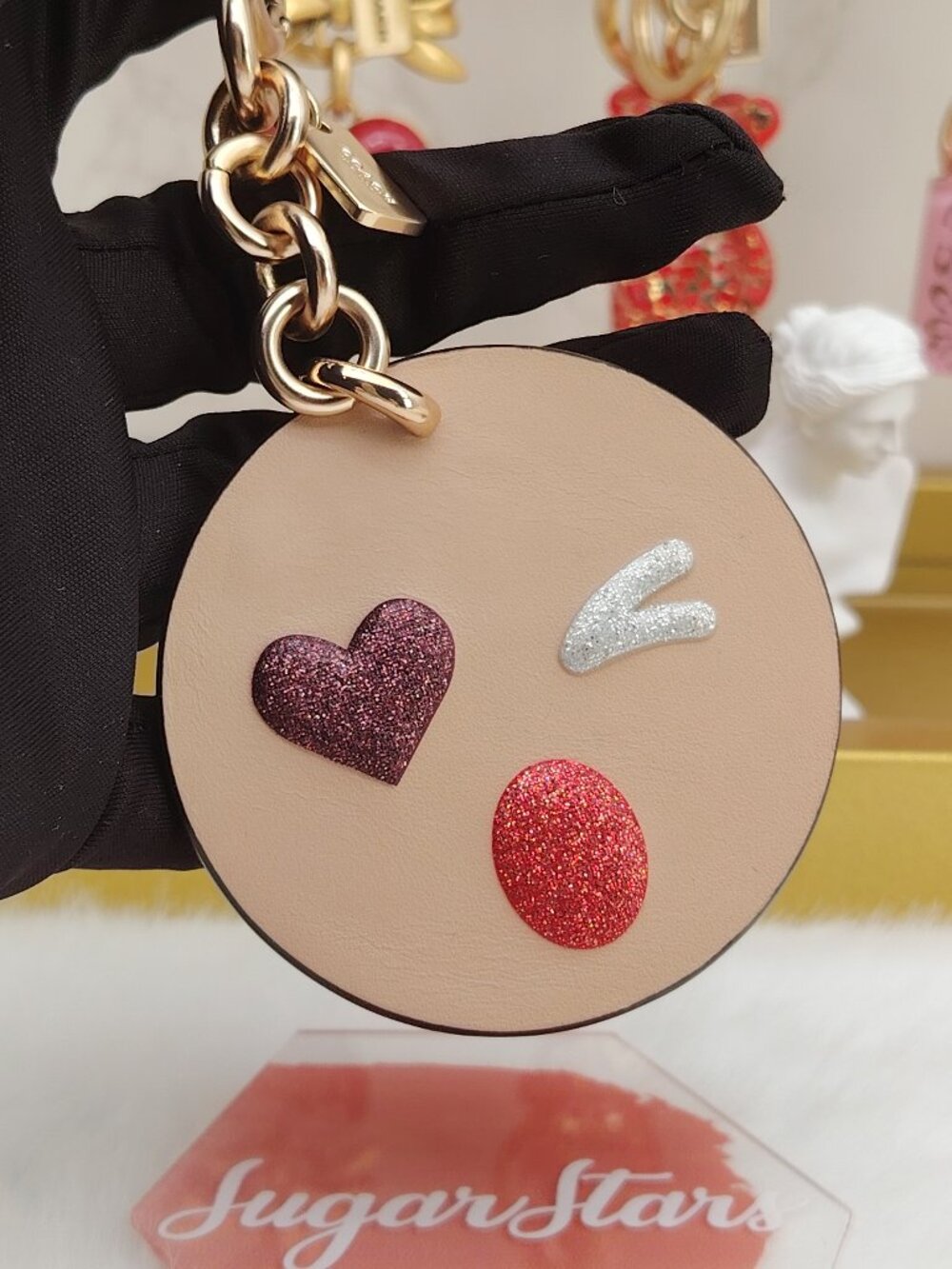 Coach bag charm purse charm